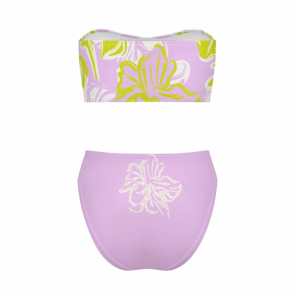 Strapless Bandeau High-Cut Bikini Set, product view 6