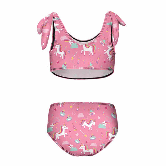Girls' Bow-Strap Scoop-Neck Bikini Set, product view 2