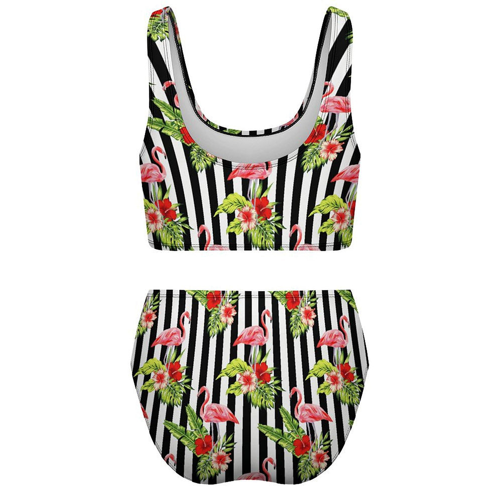 Scoop-Neck Sport High-Waisted Bikini Set, product view 6