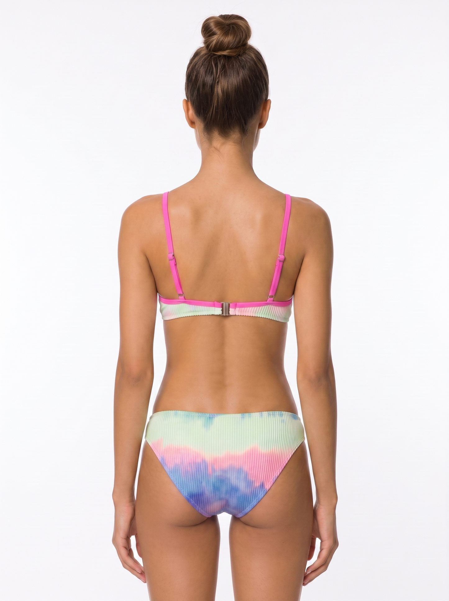 Ribbed Tie-Dye Underwire Bikini Set