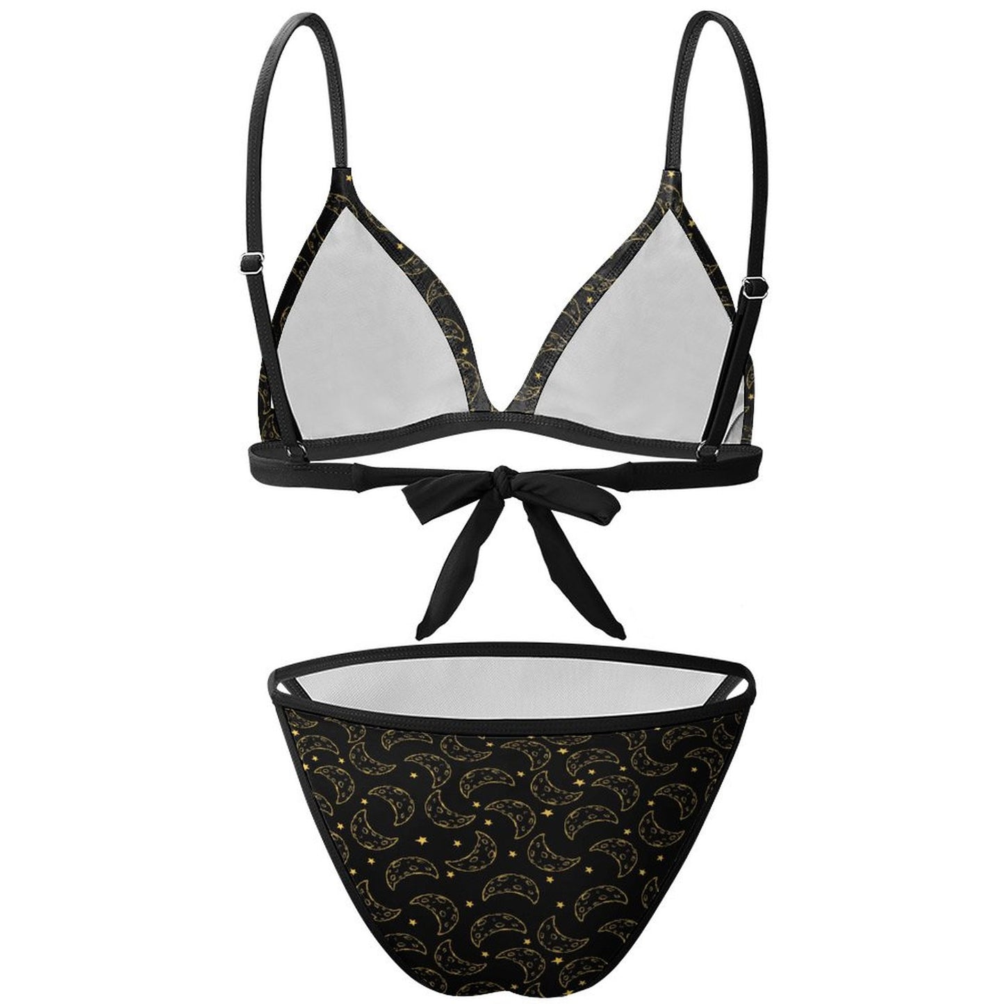 Spaghetti-Strap Triangle Low-Rise Bikini Set, product view 5