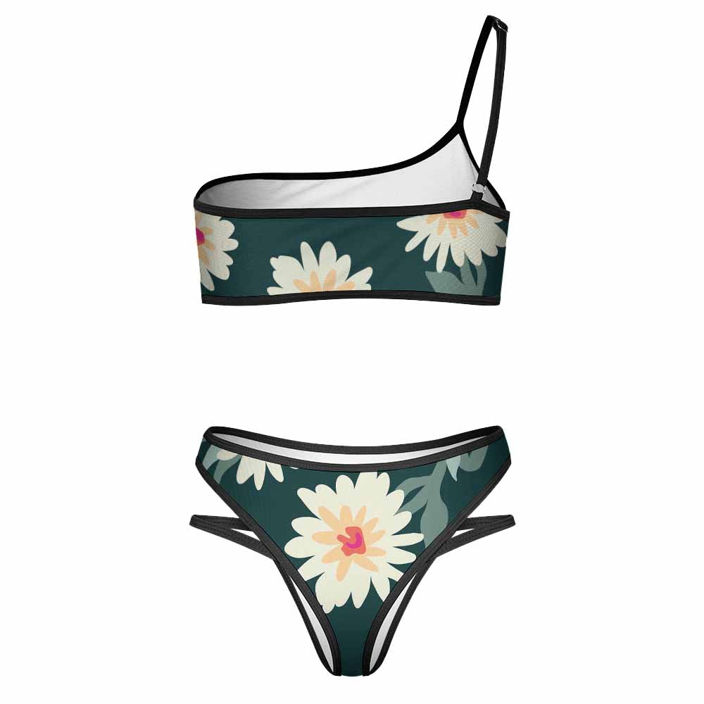 One-Shoulder Cutout-Strap Bikini Set, product view 5