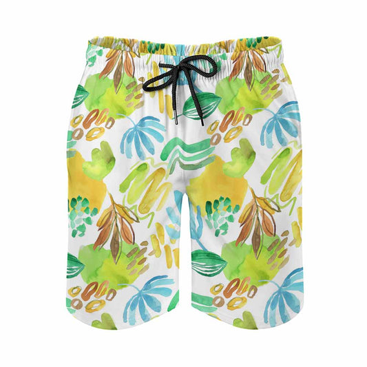 Men's Drawstring Mid-Length Casual Swim Shorts, product view 2