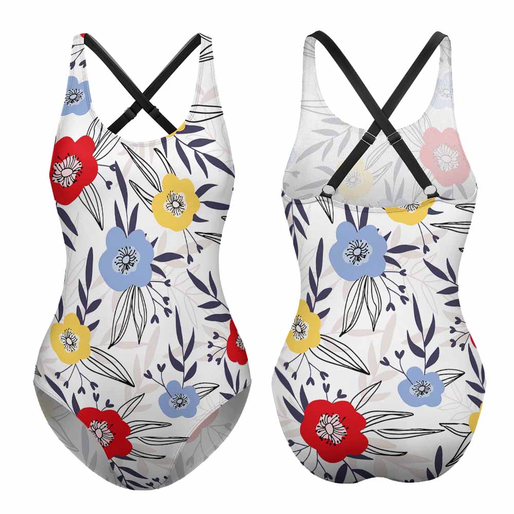 Cross-Back Scoop-Neck One-Piece Swimsuit, product view 10