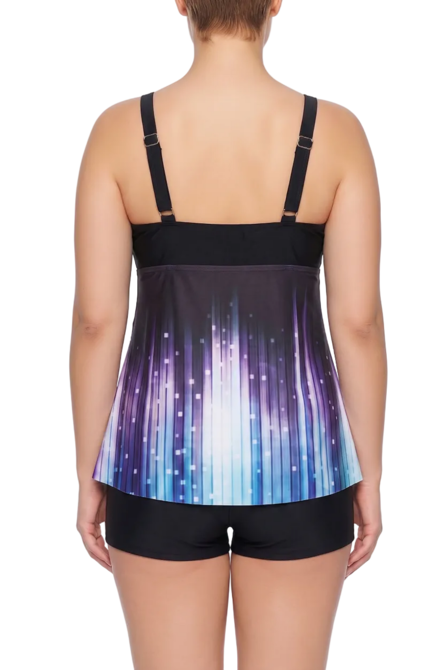 Empire Waist A-Line Tankini Top with Deep V-Neck | SWPLT007