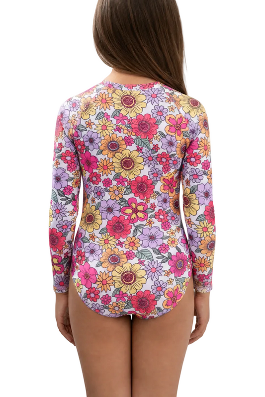 Long Sleeve Front-Zip One-Piece Rash Guard | SKG003
