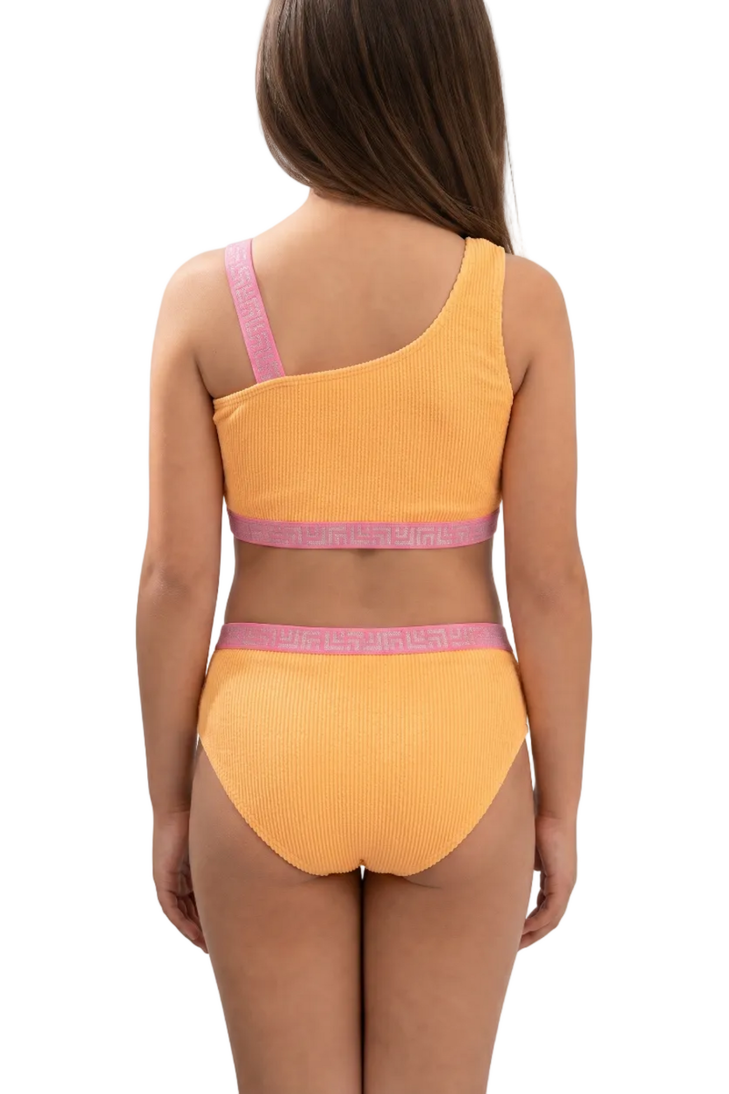 One Shoulder Ribbed Bikini Set | SKG008