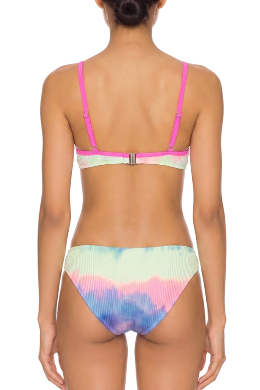 Ribbed Tie-Dye Underwire Bikini Set