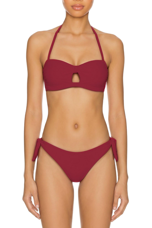 Keyhole Halter Bandeau Bikini Top | SWBKT005