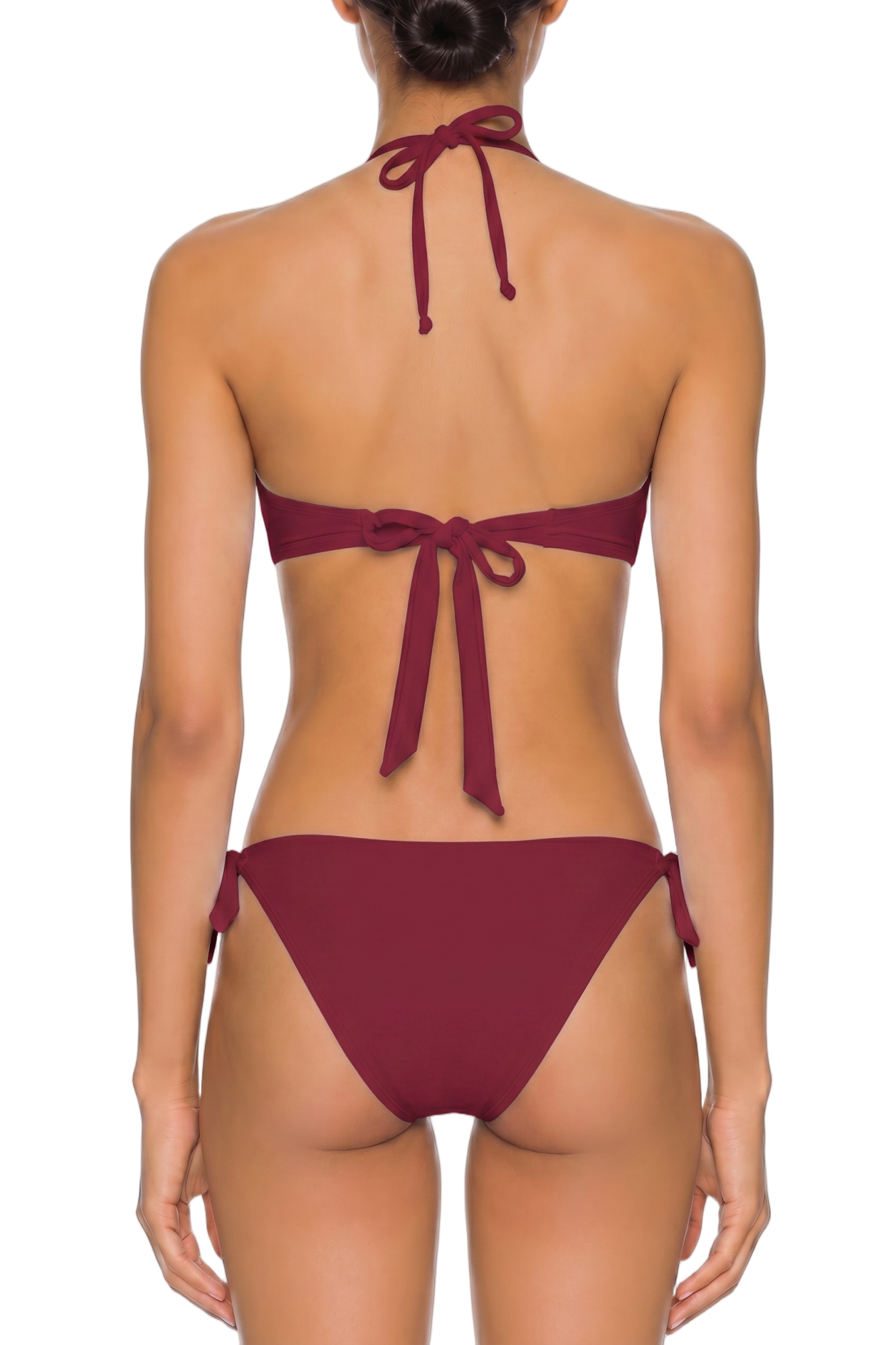 Keyhole Halter Bandeau Bikini Top | SWBKT005