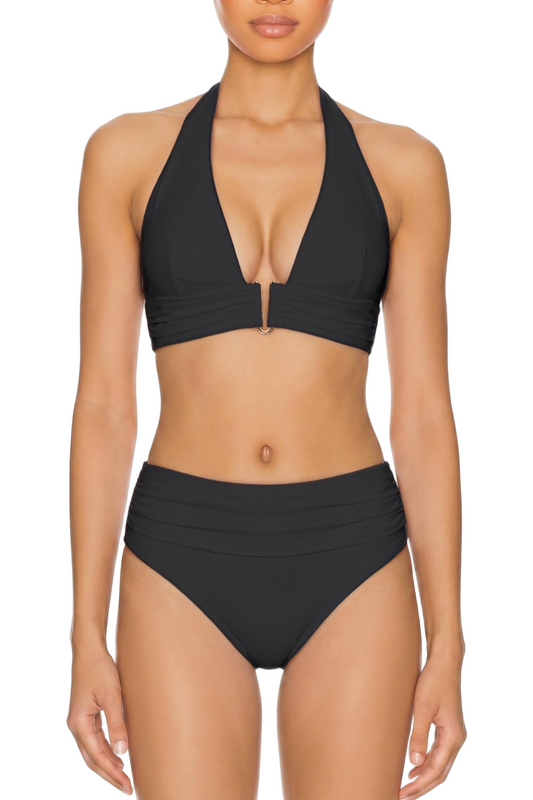 Plunge Halter Bikini Top | SWBKT013