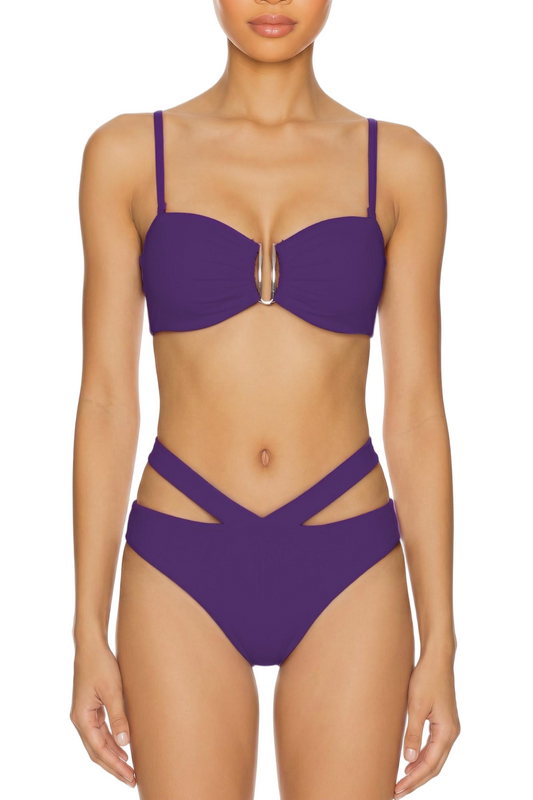 Cutout High-Waist Bikini Bottom | SWBKB017
