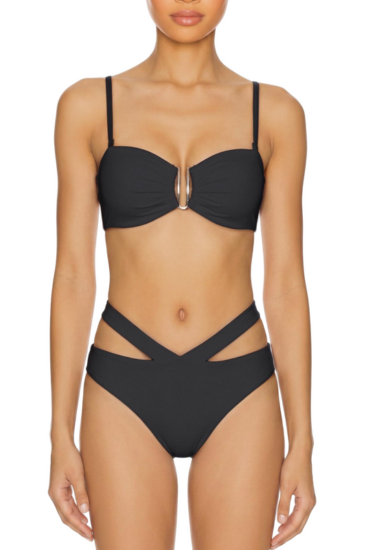 Cutout High-Waist Bikini Bottom | SWBKB017