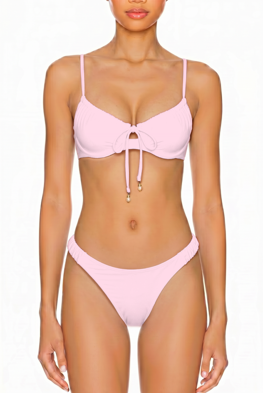 Ruched Waist Bikini Bottom | SWBKB029