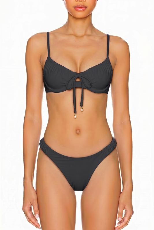 Ruched Waist Bikini Bottom | SWBKB029