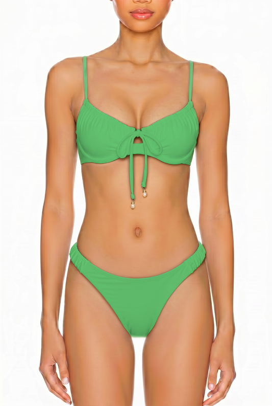 Ruched Waist Bikini Bottom | SWBKB029