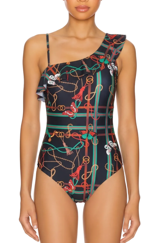 Ruffle One-Shoulder One-Piece | SWOP004