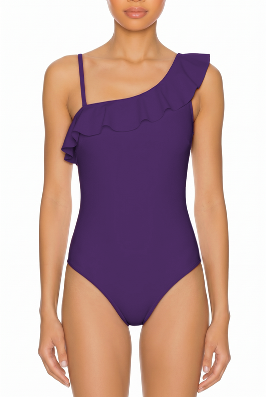 Ruffle One-Shoulder One-Piece | SWOP004