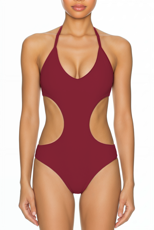Halter Side-Cutout Monokini | SWOP011