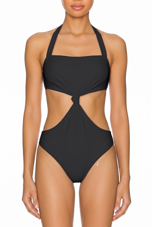 Halter Knot Cutout One-Piece | SWOP012