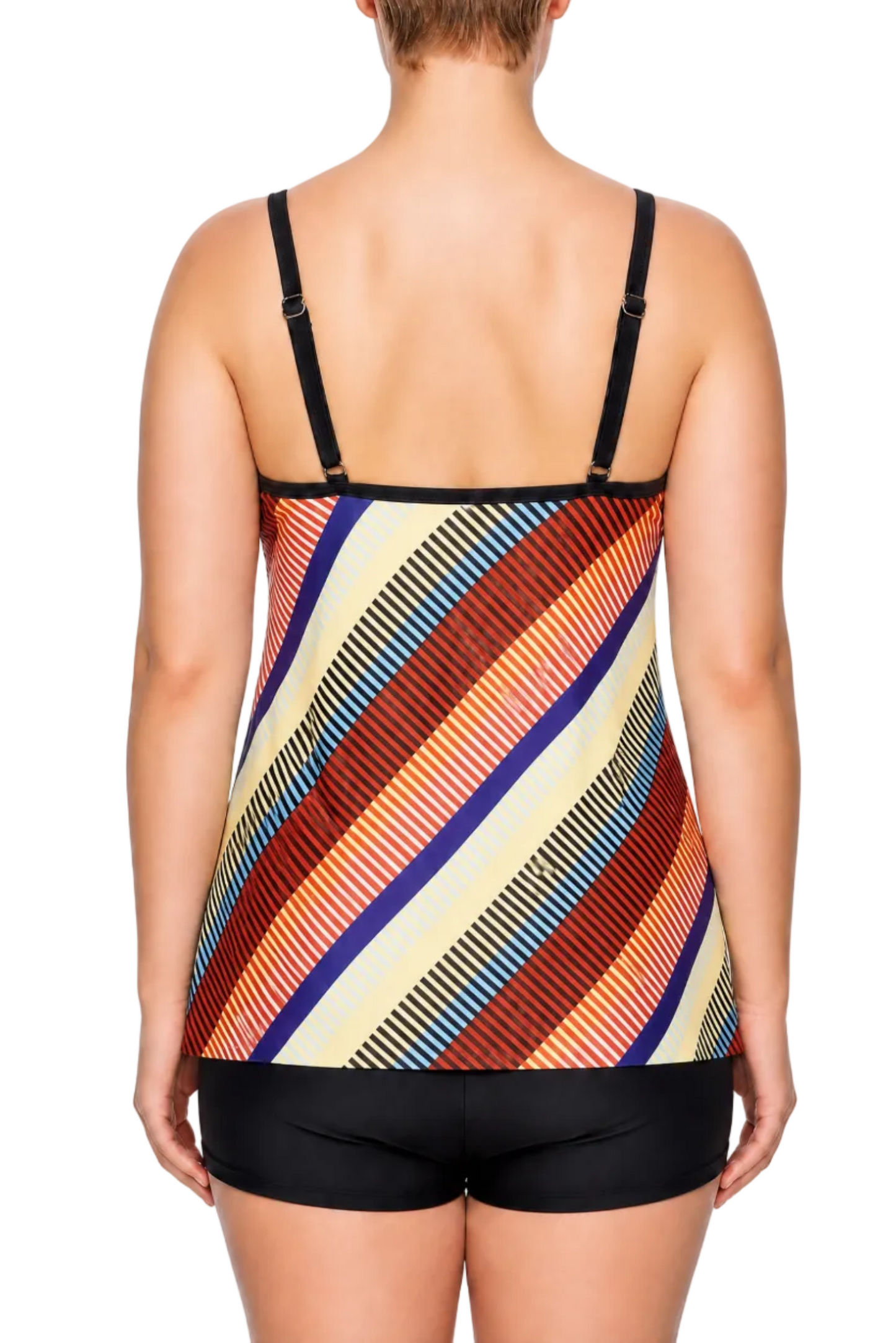 Relaxed Swing Tankini Top with Scoop Neck and Double Straps | SWPLT011