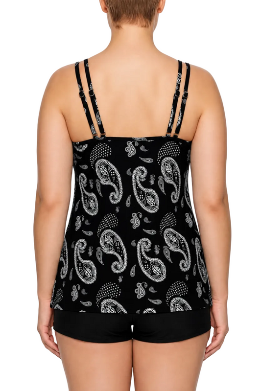 Double Strap A-Line Tankini Top with Scoop Neck | SWBKT015