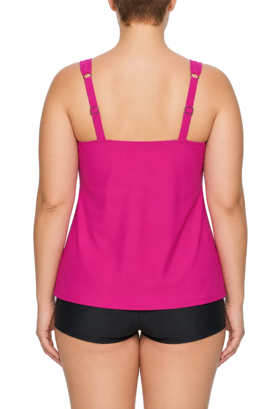 Flowy Ruffle Tankini Top with Ring Detail | SWPLT101