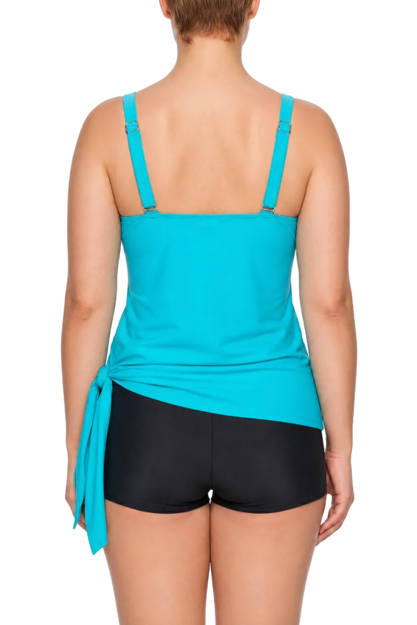 Wrap V-Neck Tankini Top with Side Tie | SWPLT102