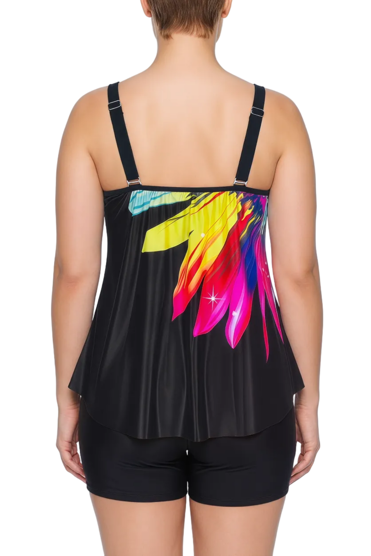 Double Strap Tie-Front Tankini Top | SWPLT107