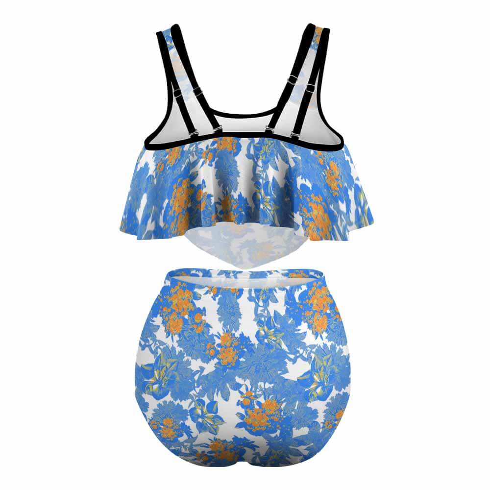 Plus-Size Blouson High-Waisted One-Piece Swimsuit, product view 5