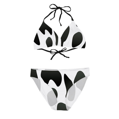 Triangle Halter Mid-Rise Bikini Set, product view 2