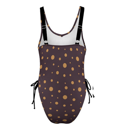 Ruched Side-Tie Scoop-Neck One-Piece Swimsuit, product view 7