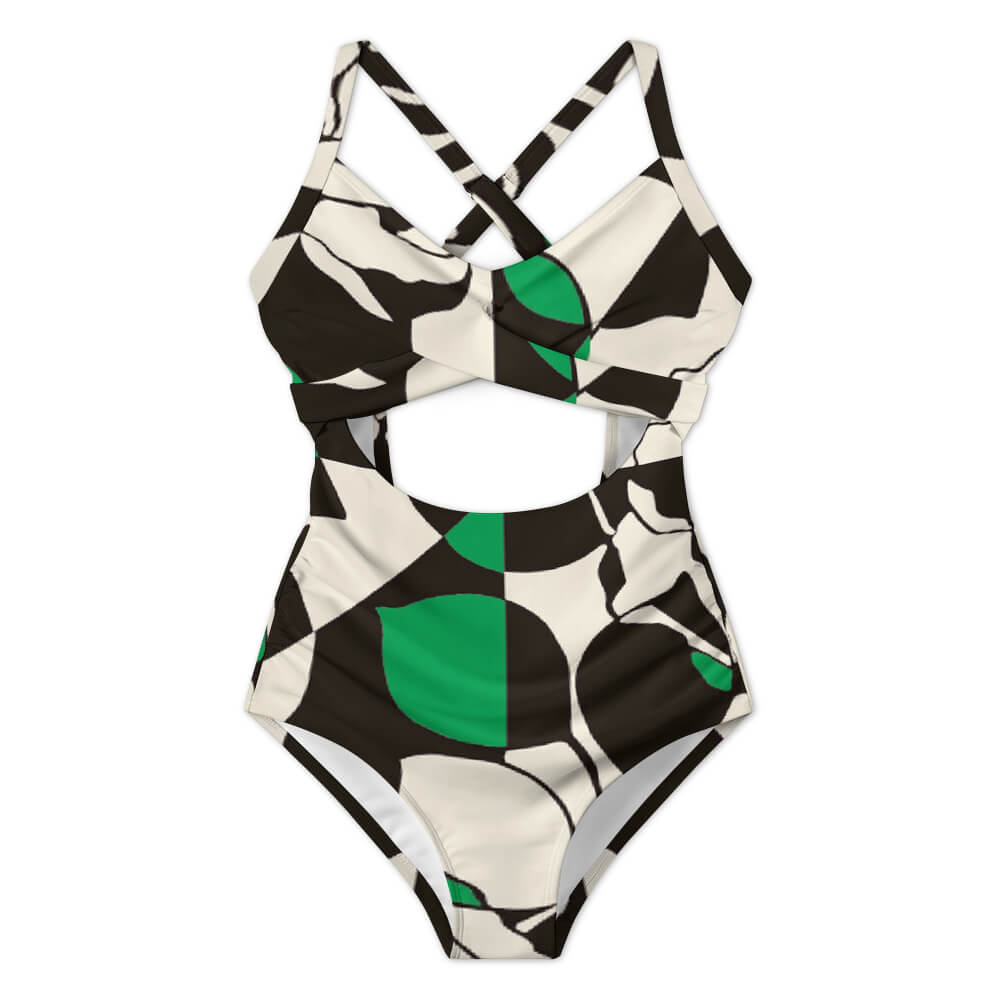 Ring-Cutout High-Waisted One-Piece Swimsuit, product view 3