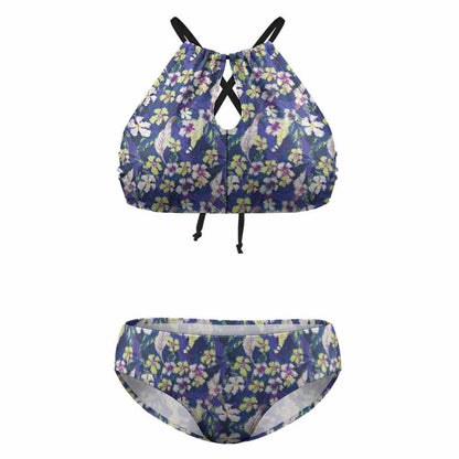 Plus-Size High-Neck High-Waisted Bikini Set, product view 4