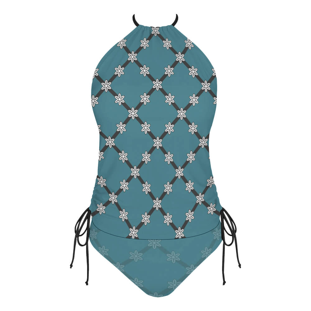 High-Neck Halter Tankini Set, product view 4