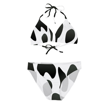 Triangle Halter Mid-Rise Bikini Set