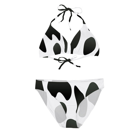Triangle Halter Mid-Rise Bikini Set