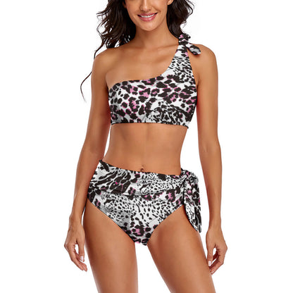 One-Shoulder High-Waisted Bikini Set