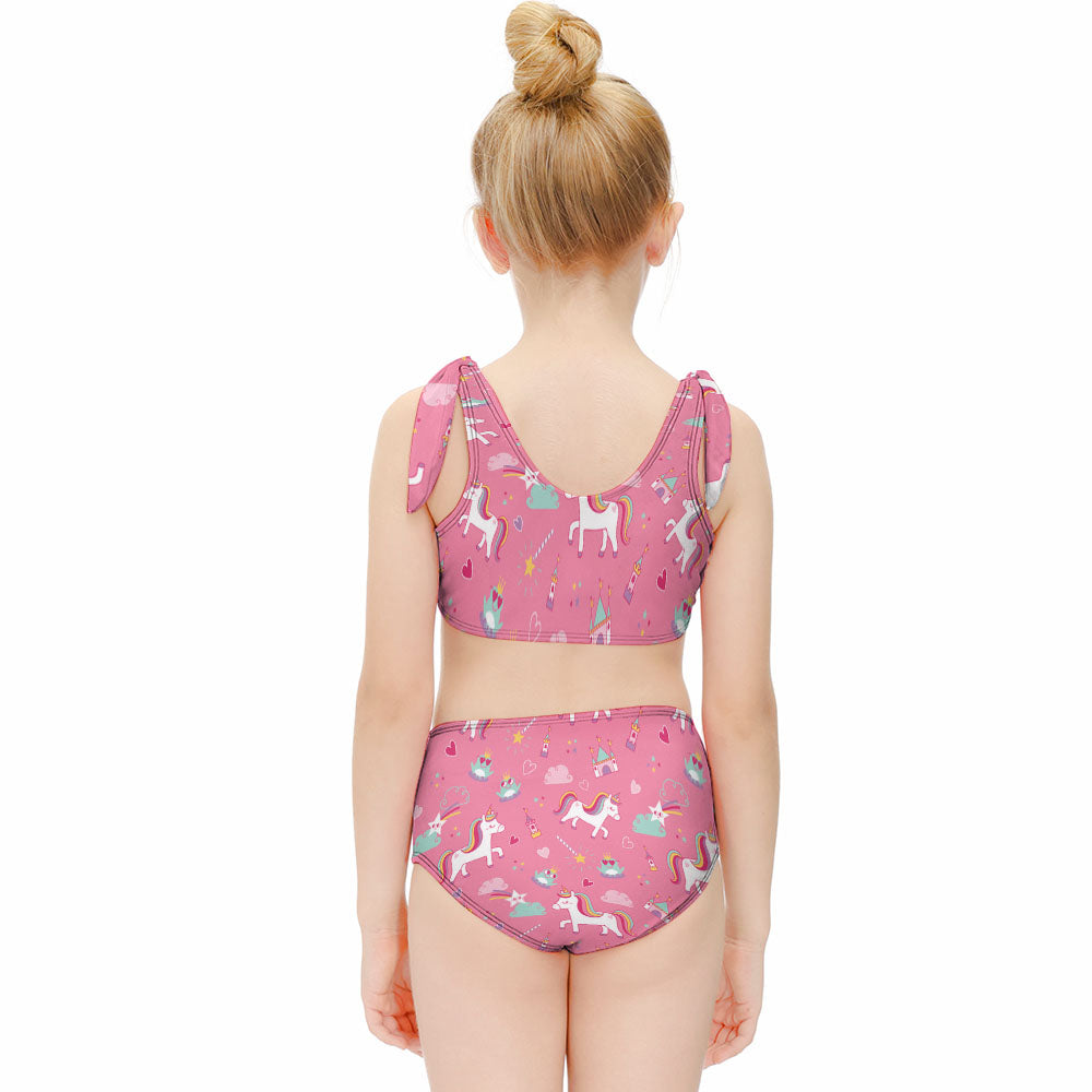 Girls' Bow-Strap Scoop-Neck Bikini Set, product view 6