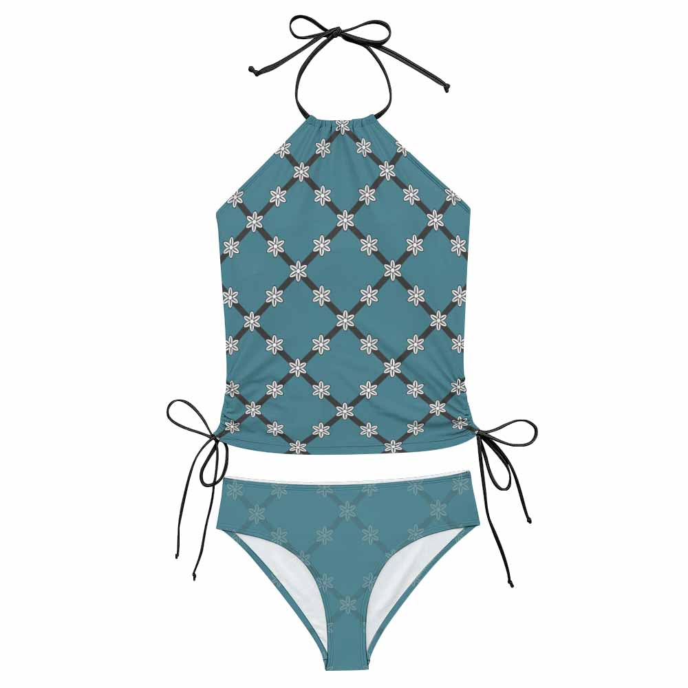 High-Neck Halter Tankini Set, product view 3