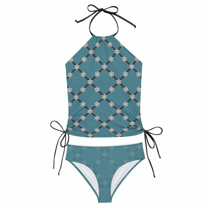 High-Neck Halter Tankini Set, product view 3