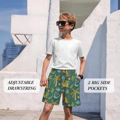 Boys' Drawstring Quick-Dry Board Shorts, product view 3