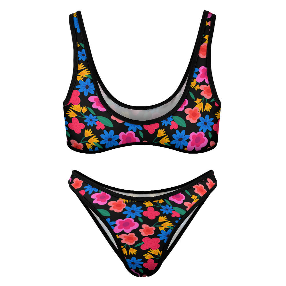 Scoop-Neck Mid-Rise Bikini Set, product view 4