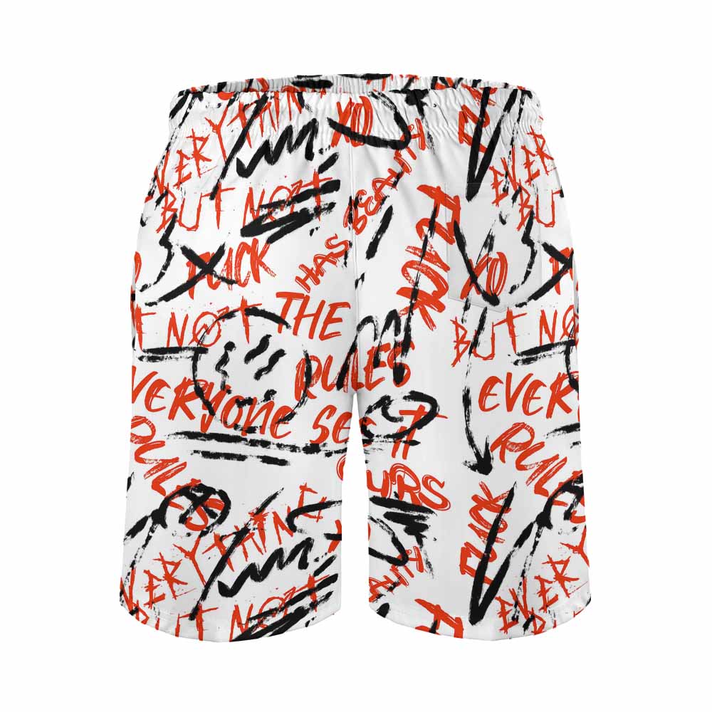 Men's Elastic-Waist Peach-Skin Board Shorts, product view 3