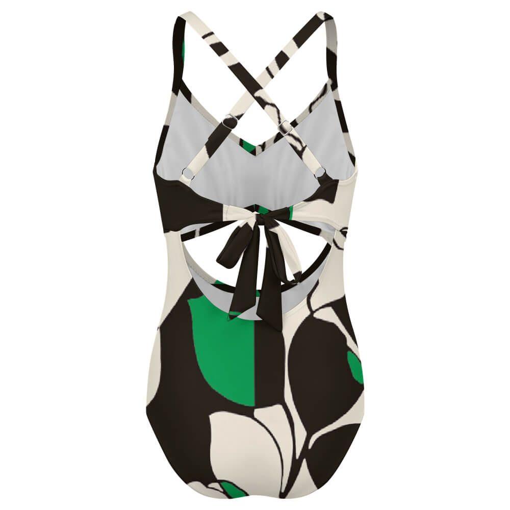 Ring-Cutout High-Waisted One-Piece Swimsuit, product view 5