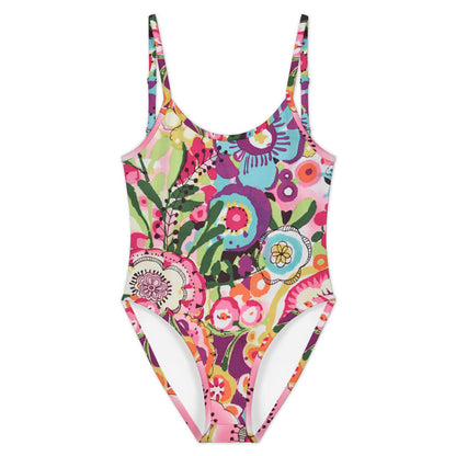 Square-Neck Open-Back One-Piece Swimsuit, product view 4