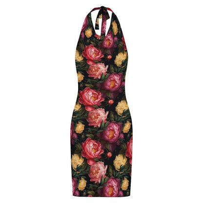 Sleeveless High-Neck Mesh Cover-Up Dress, product view 4