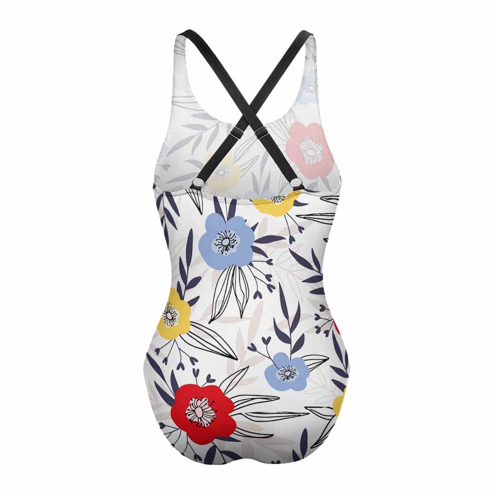 Cross-Back Scoop-Neck One-Piece Swimsuit, product view 9