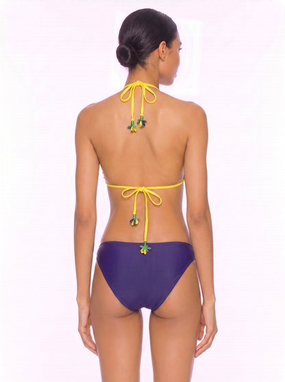 Halter One-Piece Swimsuit with Keyhole and Waist Cutouts