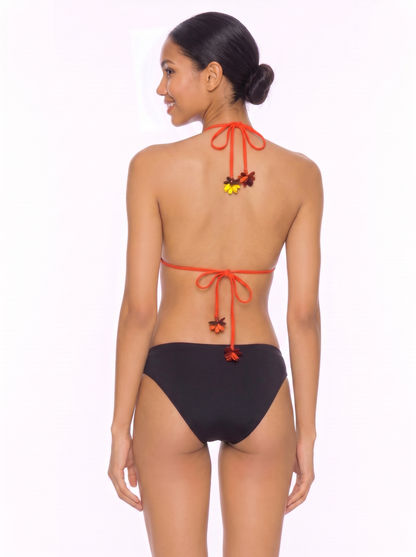 Halter One-Piece Swimsuit with Keyhole and Waist Cutouts